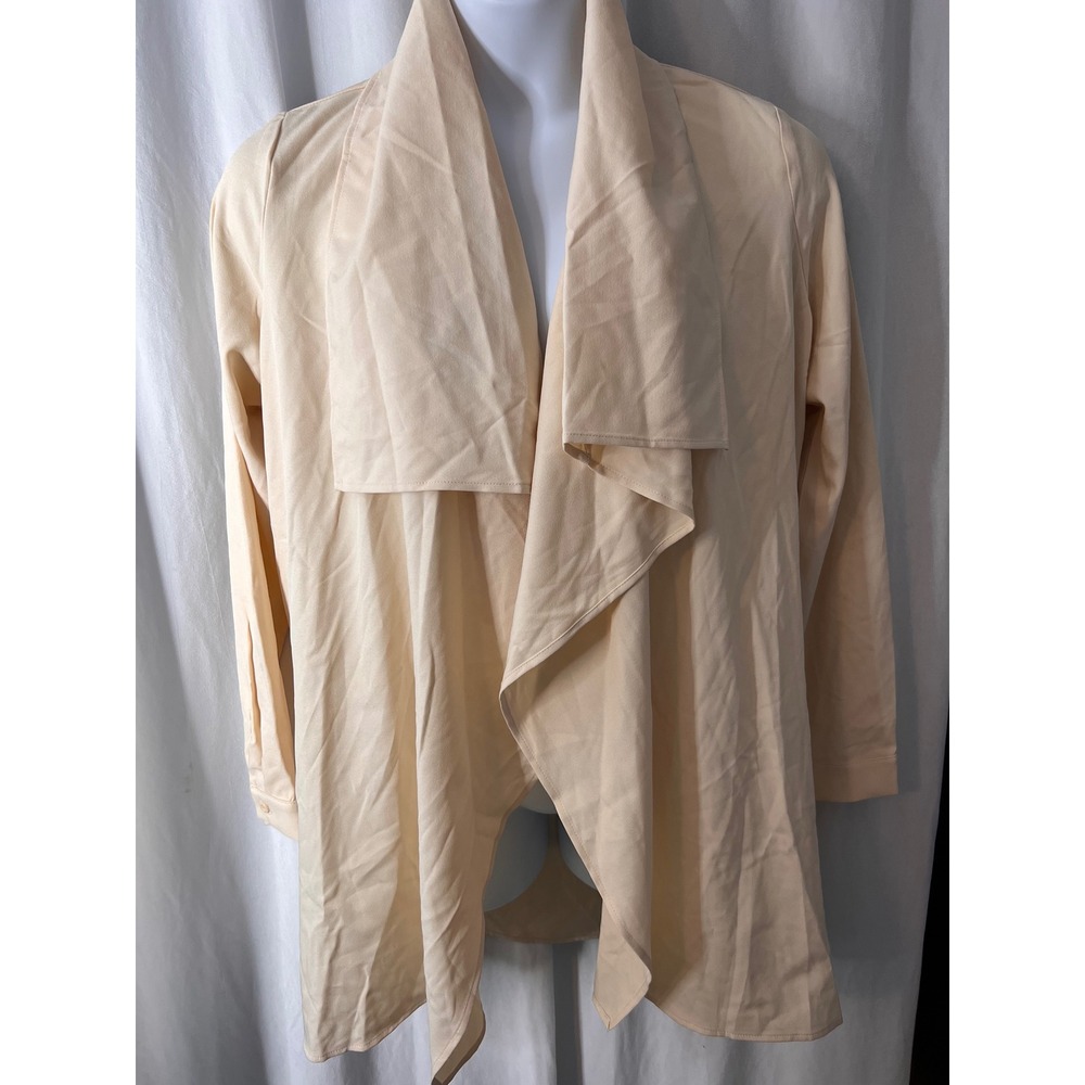Womens San Joy Cream Blazer Cardigan | Size L NWT